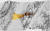 Physical 3D Map of Buga, lighten, desaturated