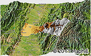 Physical 3D Map of Buga, satellite outside