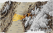 Physical 3D Map of Buga, semi-desaturated