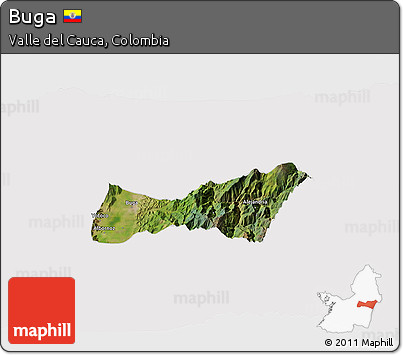 Satellite 3D Map of Buga, cropped outside