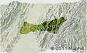 Satellite 3D Map of Buga, lighten