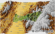 Satellite 3D Map of Buga, physical outside