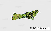 Satellite 3D Map of Buga, single color outside