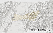 Shaded Relief 3D Map of Buga, lighten, semi-desaturated