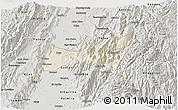 Shaded Relief 3D Map of Buga, semi-desaturated