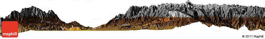 Physical Horizon Map of Buga, darken