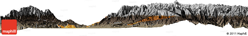 Physical Horizon Map of Buga, darken, semi-desaturated