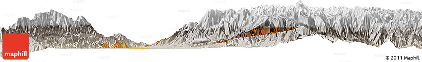 Physical Horizon Map of Buga, lighten, semi-desaturated