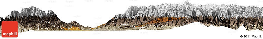 Physical Horizon Map of Buga, semi-desaturated