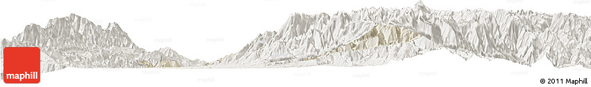 Shaded Relief Horizon Map of Buga, lighten Shaded Relief Horizon Map of Buga, lighten