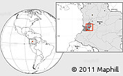 Blank Location Map of Buga, highlighted country, highlighted parent region