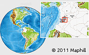 Physical Location Map of Buga, highlighted country, highlighted parent region