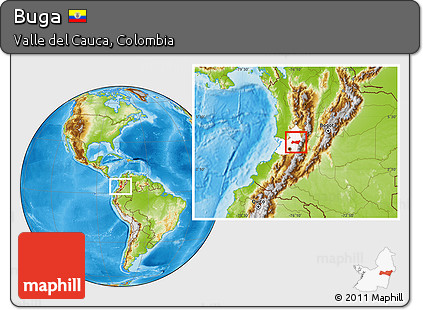 Physical Location Map of Buga, highlighted parent region