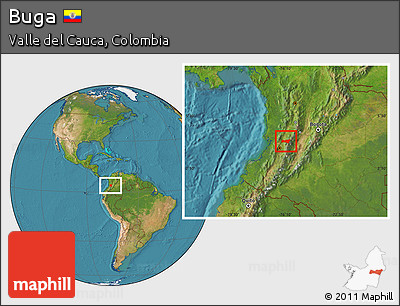 Satellite Location Map of Buga