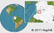 Satellite Location Map of Buga, highlighted country
