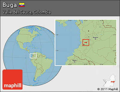 Savanna Style Location Map of Buga