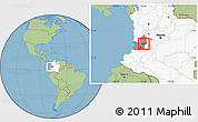 Savanna Style Location Map of Buga, highlighted country, highlighted parent region