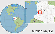 Savanna Style Location Map of Buga, highlighted country
