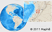 Shaded Relief Location Map of Buga
