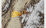Physical Map of Buga, semi-desaturated