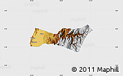Physical Map of Buga, single color outside