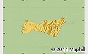 Savanna Style Map of Buga, single color outside