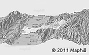 Gray Panoramic Map of Buga