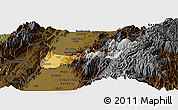Physical Panoramic Map of Buga, darken