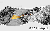 Physical Panoramic Map of Buga, desaturated