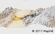 Physical Panoramic Map of Buga, lighten