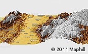 Physical Panoramic Map of Buga