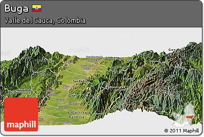 Satellite Panoramic Map of Buga