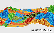 Satellite Panoramic Map of Buga, political outside