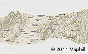 Shaded Relief Panoramic Map of Buga