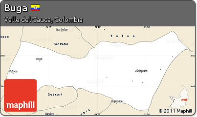 Classic Style Simple Map of Buga