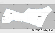 Gray Simple Map of Buga, single color outside