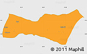 Political Simple Map of Buga, single color outside