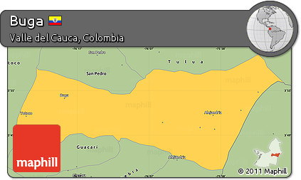 Savanna Style Simple Map of Buga