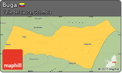 Savanna Style Simple Map of Buga
