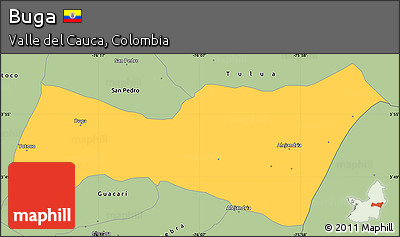 Savanna Style Simple Map of Buga
