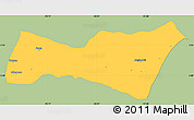 Savanna Style Simple Map of Buga, single color outside