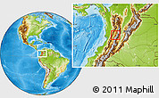 Physical Location Map of Caicedonia