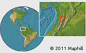 Satellite Location Map of Caicedonia