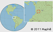 Savanna Style Location Map of Caicedonia