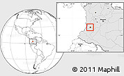 Blank Location Map of Cali, highlighted country