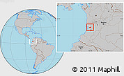 Gray Location Map of Calima  (Darien)