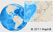 Shaded Relief Location Map of Calima  (Darien)