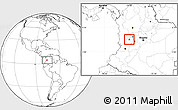 Blank Location Map of Cartago