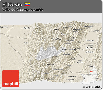 Classic Style 3D Map of El Dovio