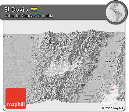 Gray 3D Map of El Dovio
